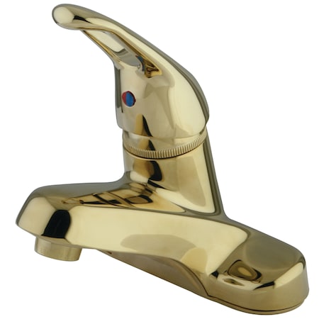 4 Centerset Bathroom Faucet, Polished Brass